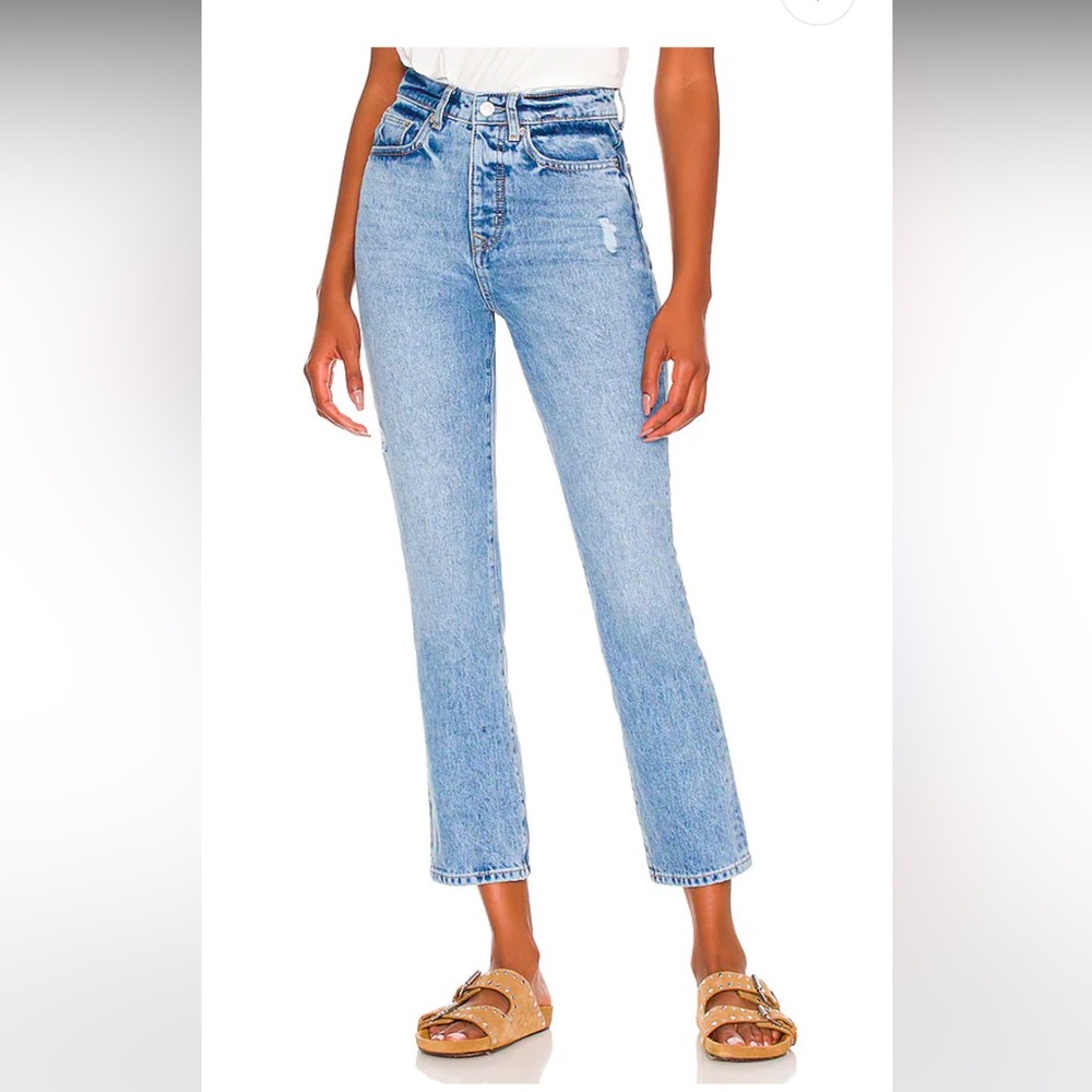 LOVERS & FRIENDS X REVOLVE Reece Lightly Distressed Cropped Jeans Size 31
